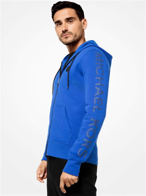 michael kors men's full zip logo hoodie|Michael Kors hoodie.